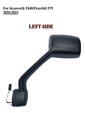 Driver Left Side Black Hood Mirror with Heated for Kenworth T680 Peterbilt 579 picture