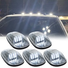 5pc Clear Lens White Full LED Cab Roof Marker Lights For Ford 1999-06 F250 F350 picture