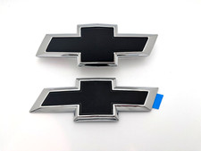 For 2016-2024 Chevy Chevrolet Camaro Front Grille & Rear Back Bowtie Emblem Set picture