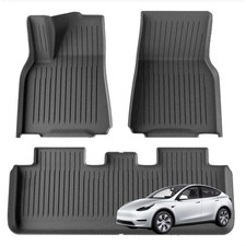 WENNEBIRD All Weather Floor Mats for 2020-2024 Tesla Model Y - 3pc, Weatherproof picture