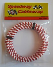Red & White Speedway Cable Wrap Throttle, Clutch, Vespa, Lambretta Scooters picture