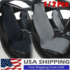 Front Car Seat Cover Protector Soft Sweat Towel Bucket Seat Cover Swimming Beach picture