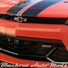 2016-2018 Camaro Bowtie Emblem Blackout Kit Overlay Decals Set of 2 Gloss Black picture