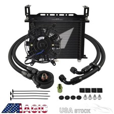 LR 30 Row AN10 Engine Oil cooler w/Bracket+Filter Adapter Hose +7