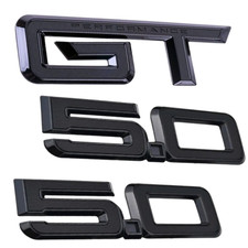 3Pc Set 2024 2025 2026 5.0 Emblem Side Fender & Rear Tailgate Badges New Black picture