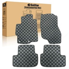Checkered Flag Carpet Floor Mats For 2008-2015 Mitsubishi Lancer Evo X 4Pcs Set picture