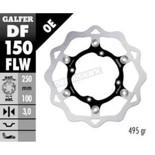 Galfer Front Steel Floating Wave Rotor - DF150FLW For Kawasaki Klx, Suzuki Dr250 picture
