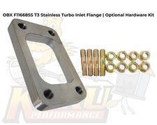 OBX T3 Turbo Inlet Flange | GT30 GT35 GT30R GT35R Stainless 4-Bolt Tapped | .5