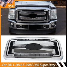 For 2011-2016 Ford F250 F350 F450 F550 Super Duty Chrome Grill Grille Assembly picture