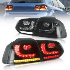 1 Pair Smoked LED Tail Lights Assembly Fits 2010-2014 Volkswagen Golf/GTI/Golf R picture