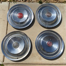 4 Vintage Mid-1950s Buick 15” Hubcaps Original 🛞 picture