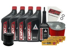 Cyclemax 10W-40 Full Service Kit fits 2002-2009 Honda VTX 1300 VTX1300 w/ Plugs picture