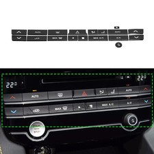 18pcs Air Conditioner Button Decals Trim Stickers Glossy Black For New Jaguar picture