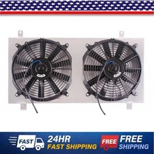 Aluminum Shroud+2*Fan For 02-07 Subaru Impreza WRX/STI MT 2.0L 2.5L GD GG H4 GAS picture