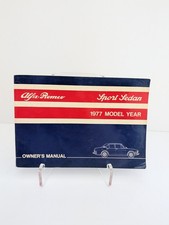 Alfa Romeo Sport Sedan 1977 Model Year Owner's Manual picture