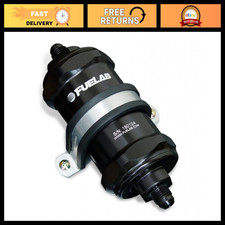 In-Line Fuel Filter -8AN In/Out | 10 Micron Fabric | High Flow, Durable Black picture