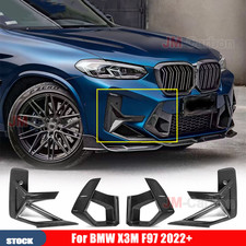 4PC Dry Carbon Front Bumper Replace Side Air Vent Covers for BMW X3M F97 LCI 20+ picture