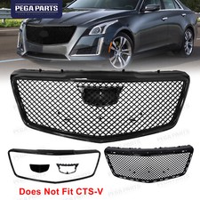 For 2014-19 Cadillac CTS Front Bumper Upper Grille Grill Trim Sedan Gloss Black picture