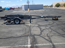 Tandem-axle Sea Ray boat trailer-CRACKED FRAME-Parts Only picture