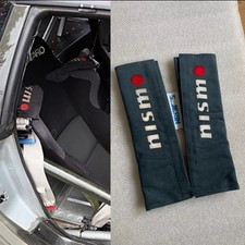 Nismo Mid Logo Alcantara JGTC GT500 Harness Seat Belt Pads Rare R32 R33 R34 S15 picture