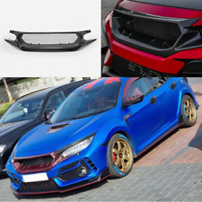 For HONDA Civic Typ-R FK8 JS Style Carbon Front Bumper Grill Meshe Grille Cover picture