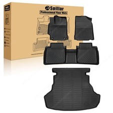 For 2012-2017 Toyota Camry Floor Mats / Cargo Trunk Liner TPE All-Weather Black picture