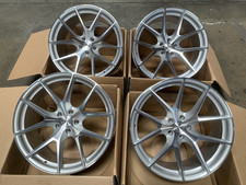 20x9 F +30 | 20x10.5 R +35 | Aodhan AFF07 5x112 Gloss Silver Wheels (Used Set) picture