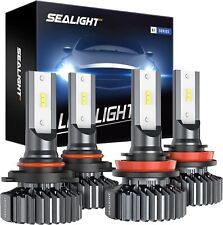 4 x SEALIGHT S1 9005/HB3 + H11/H9/H8 White High Low Beam LED Headlight Bulbs picture
