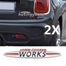 2x 9CM Chrome JOHN COOPER WORKS Badge Emblem Sticker for MINI Cooper S R50 R53 picture