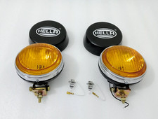 Pair Hella Yellow Fog Lamp With Cover With Bulb H3 Halogen Bulb Universal Fit picture