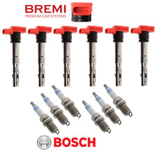 For Audi Porsche VW 3.0L Ignition Coil & Spark Plug Double Platinum (6sets) OEM picture