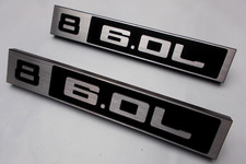 Emblem Custom Billet Front Fender '6.0L' Chevy Chevrolet GMC Truck 1967-1972 C10 picture