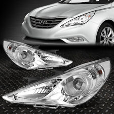 FOR 11-14 SONATA PAIR CHROME HOUSING CLEAR CORNER PROJECTOR HEADLIGHT HEAD LAMPS picture