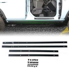 Side Skirt Pinch Weld Cover for Ford Bronco 2021 -2025 ,4-Door Black Steel picture