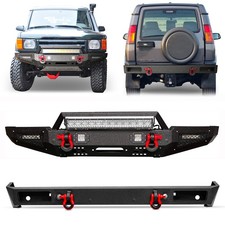 AAIWA For 1999-04 Land Rover Discovery 2 Steel Front Rear Bumper W/ Winch Plate picture