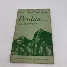 1940 Pontiac Dealer Sales Facts Book Deluxe Six Eight Torpedo Original Manual picture