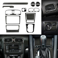 15PCS For VW Golf 6 MK6 GTI 2008-12 Carbon Fiber Car Interior Full Set Kit Trim picture