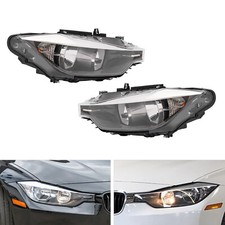 Pair For 2012-2015 BMW 320i 328i Sedan Wagon Halogen Headlights Lamps Left+Right picture
