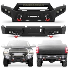 For 2019-26 Dodge Ram 2500 3500 Offroad Front /Rear Bumper W/Winch Plate+D-rings picture