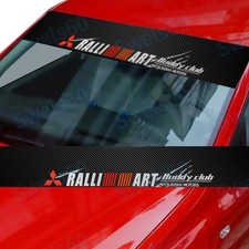 Windshield Carbon Fiber Banner Decal For Mitsubishi EVO Ralliart Eclipse Sticker picture