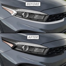 Chrome Delete Blackout Vinyl Overlay for 2022+ Kia Forte Grill Trim picture