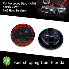 AMG Red & Black hood Emblem Badge Mercedes Benz 57mm/2.24inch Metal picture