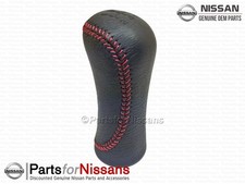 NISSAN JDM Z32 300ZX SHIFT KNOB BLACK W/RED STITCHING picture