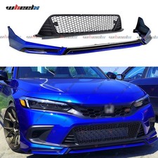 For 2022-24 Honda Civic Yofer V3 Style Front Lip & Bumper Lower Grille Honeycomb picture