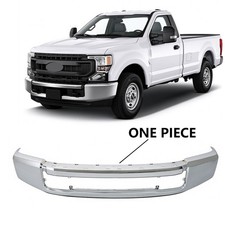 For 2020-2022 Ford F250 F350 Chrome Front Bumper Face Bar w/o Fog Holes Steel picture