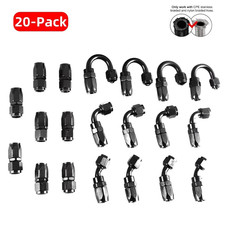 10-20PCS 4AN 6AN 8AN 10AN 12AN Swivel Fuel Oil Gas Hose End Fitting Adapter Kit picture