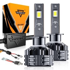 AUXBEAM 2X H1 LED Headlight High Low Beam Bulb Kit 110W 24000LM 6500K ERROR FREE picture