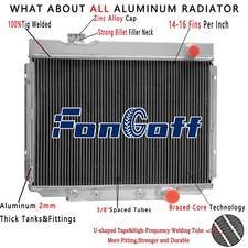 2 Row Aluminum Radiator fit 1964-66 Ford Galaxie Base Small Block 2338 picture