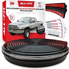 ALL-FIT Black Chrome Side Molding Trim 94-97 Dodge Ram 1500 2500 3500 26Ft picture