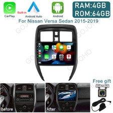 For 2015-2019 Nissan Versa Sedan Radio Apple CarPlay Android 13 Car Stereo Navi picture
